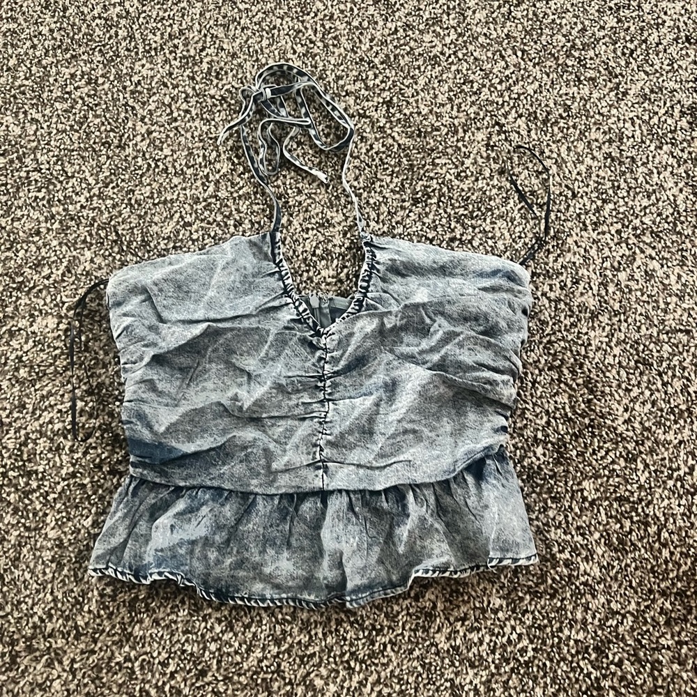 Stylish light denim Women's Top